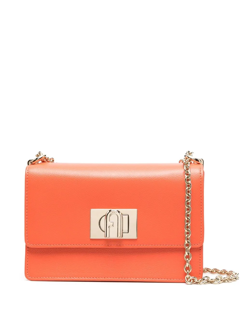 

Furla logo-detail leather crossbody bag - Orange