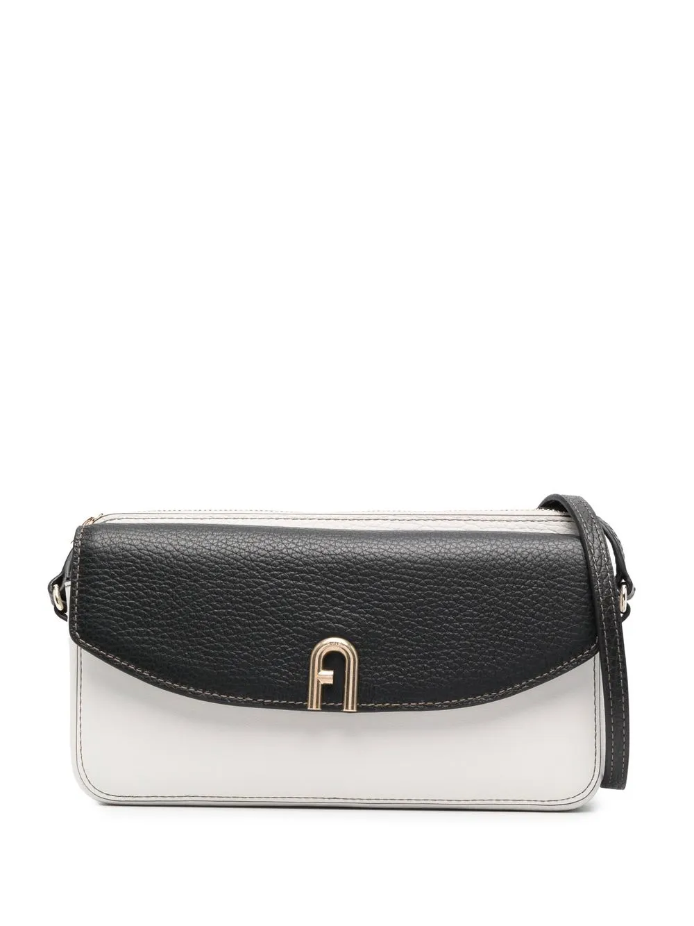 

Furla logo-detail leather crossbody bag - White