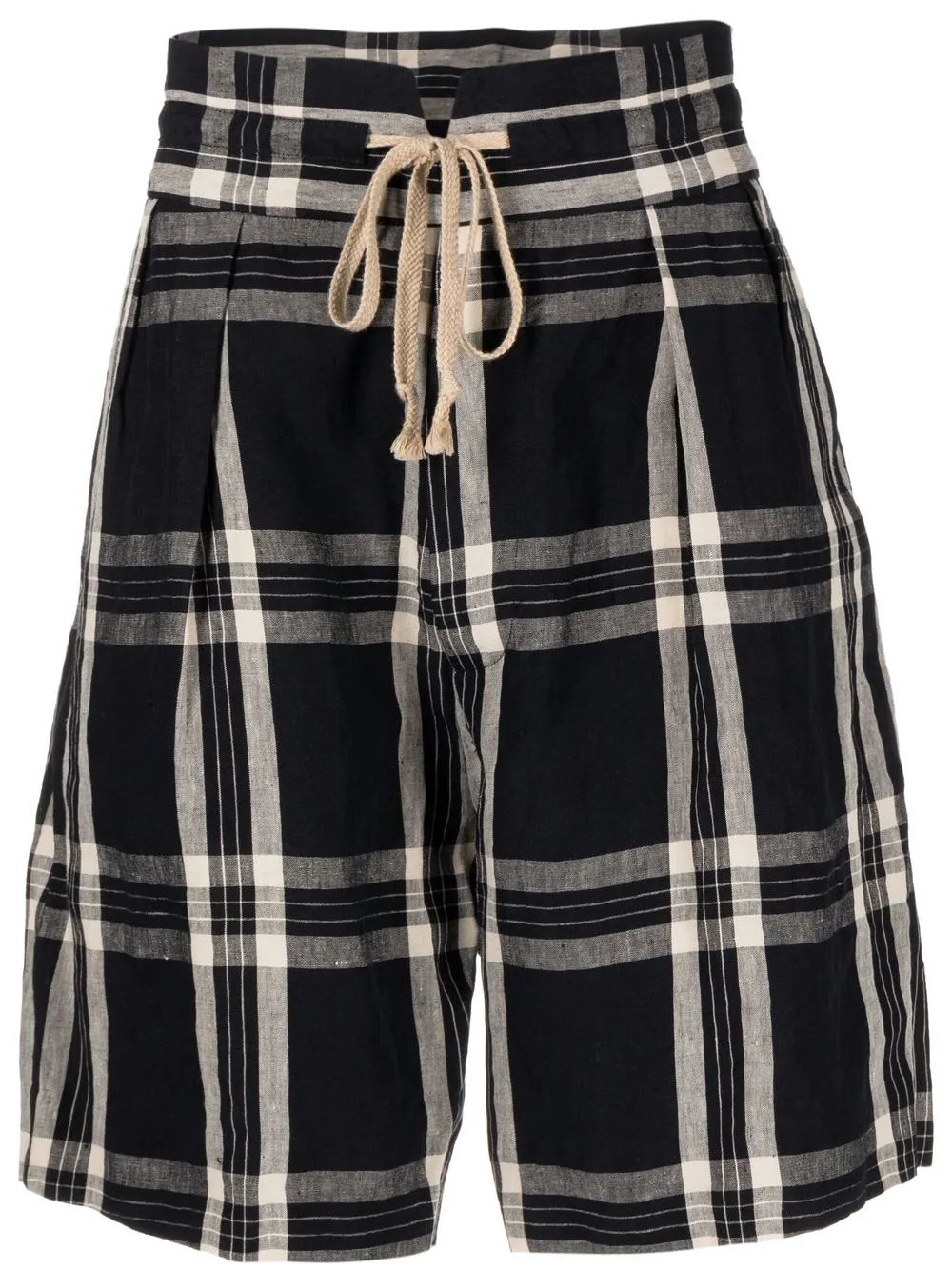 

Vivienne Westwood checked linen shorts - Black