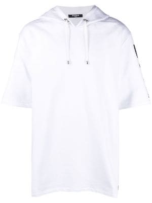 Balmain logo-print Hoodie Sweater - Farfetch