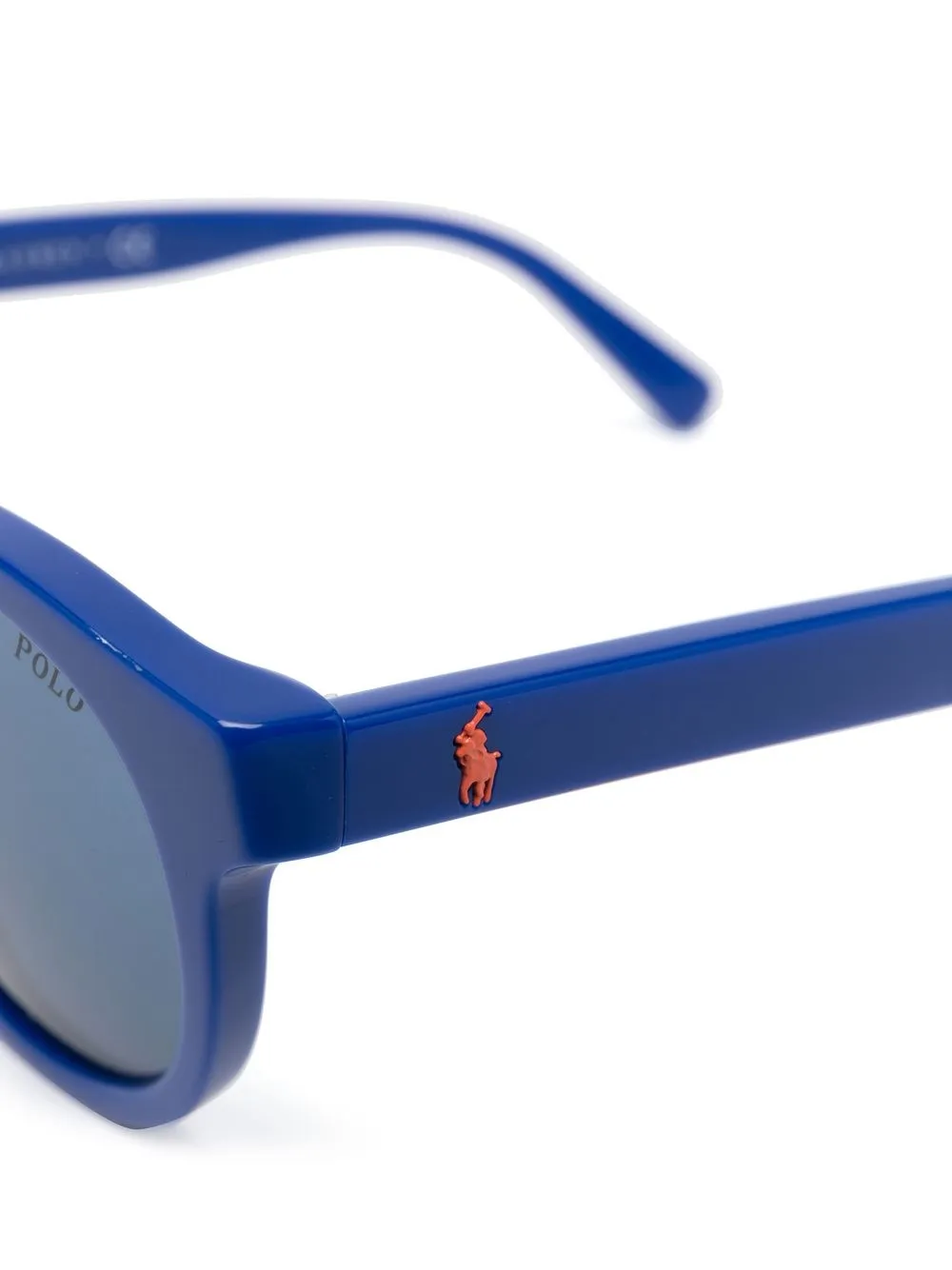 Polo Ralph Lauren Polo Pony Round-frame Sunglasses In 蓝色
