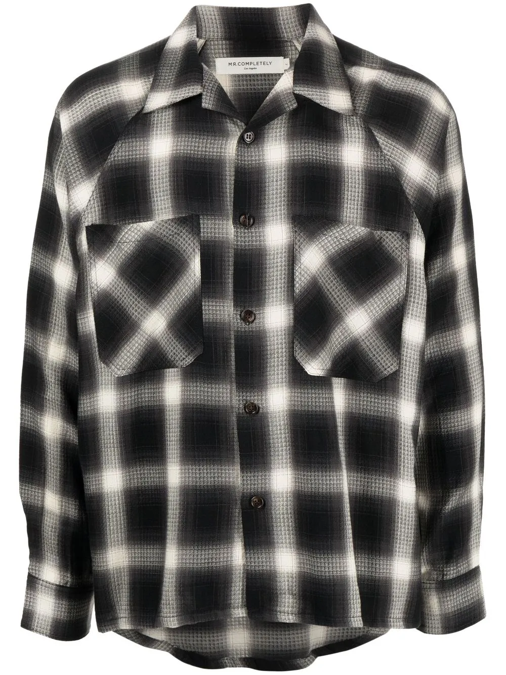 

Mr. Completely check-pattern long-sleeve shirt - Black