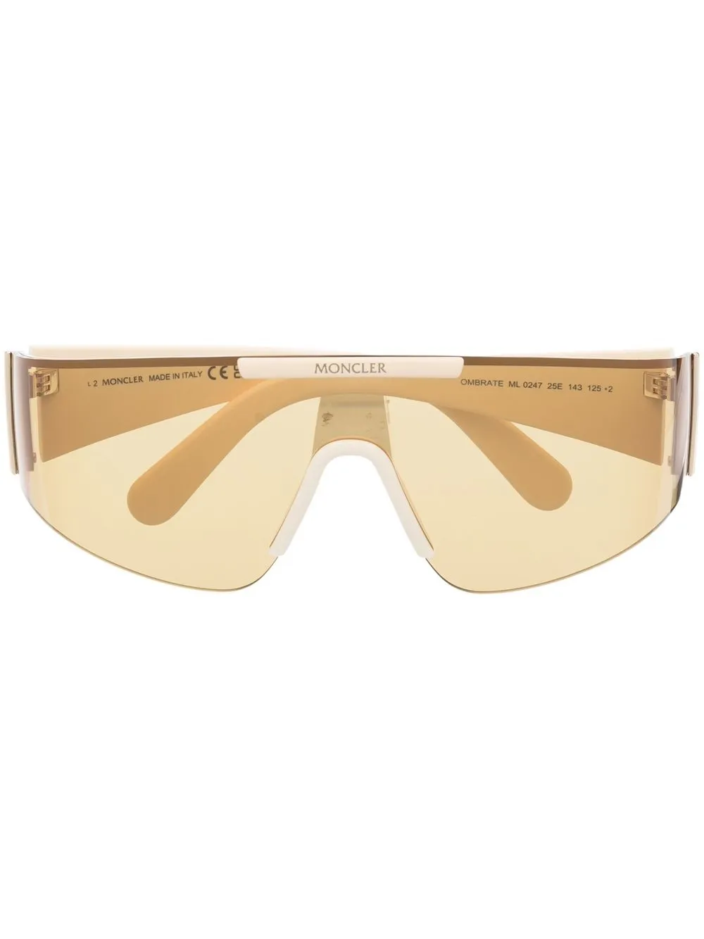 

Moncler Eyewear Ombrate shield-frame sunglasses - Neutrals