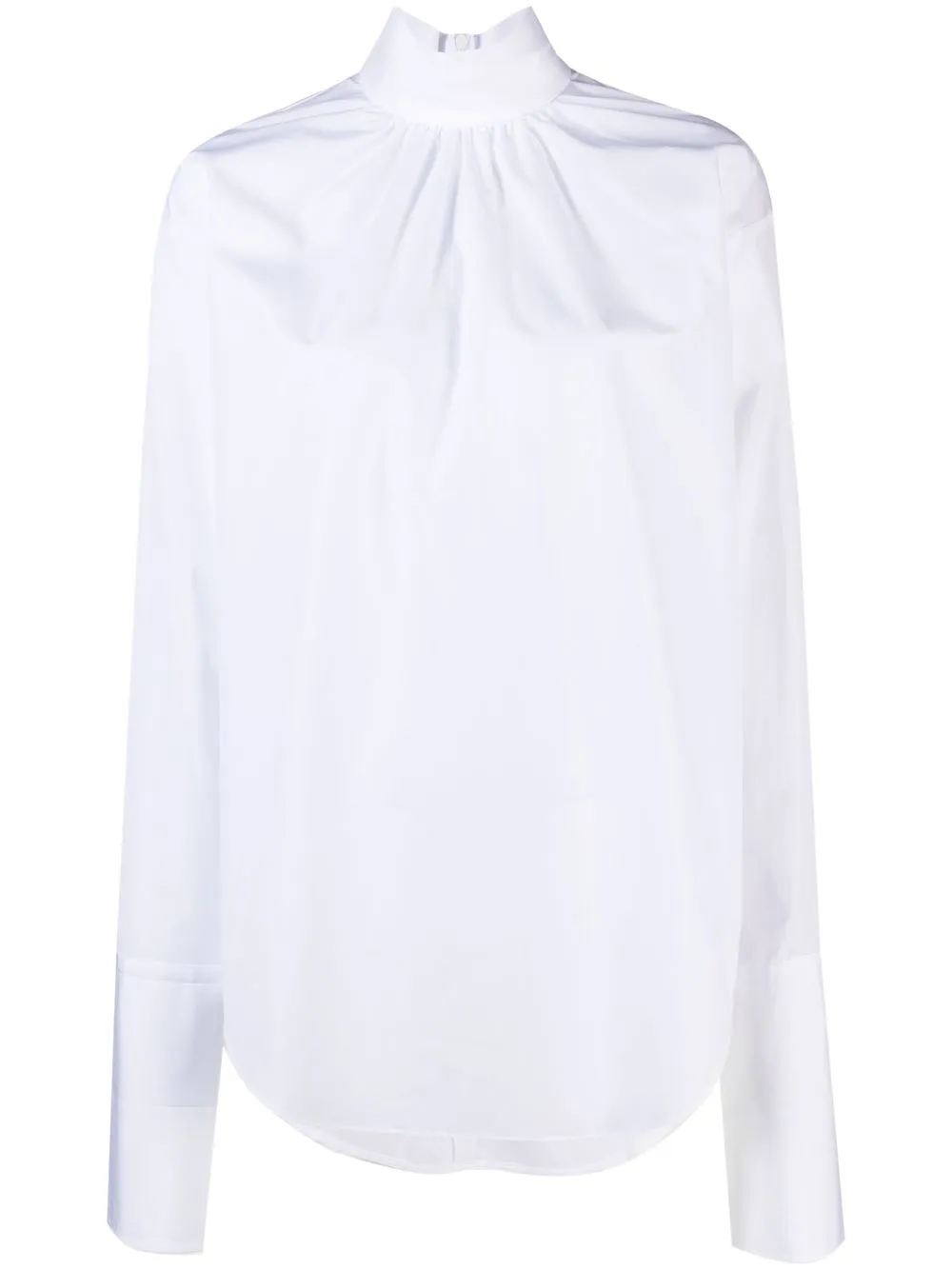 

Sportmax high-neck long-sleeve shirt - White