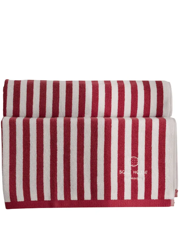 Soho Home embroidered-logo Cotton Pool Towel Red
