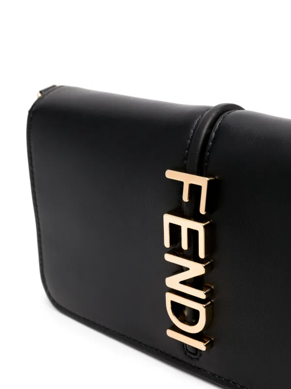 FENDI Fendigraphy wallet on chain Black FARFETCH IE