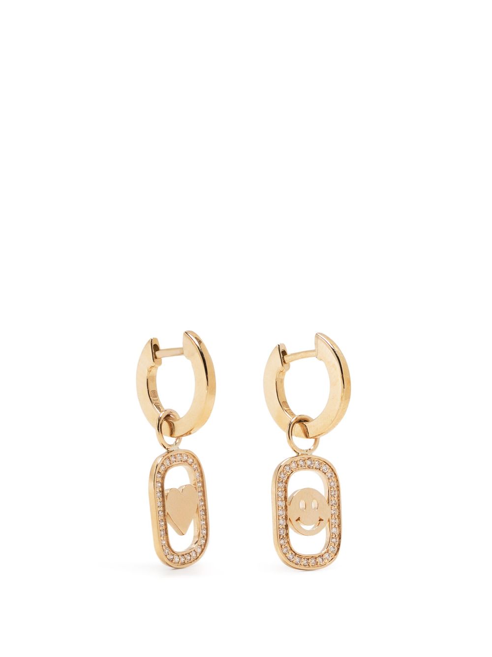 14kt yellow gold Icon diamond earrings