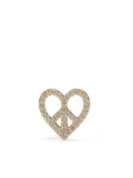Sydney Evan 14kt yellow gold Peace Heart diamond earring