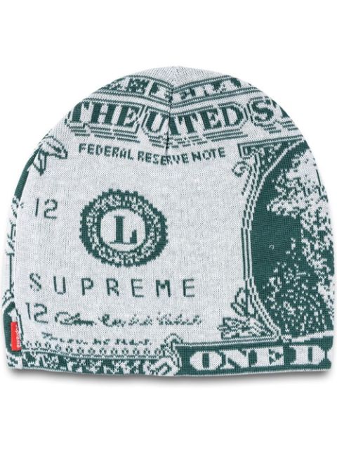 Supreme Dollar-print beanie