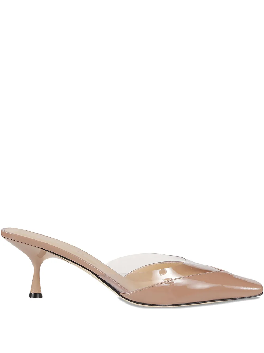 Sergio Rossi leather heeled mules Neutrals