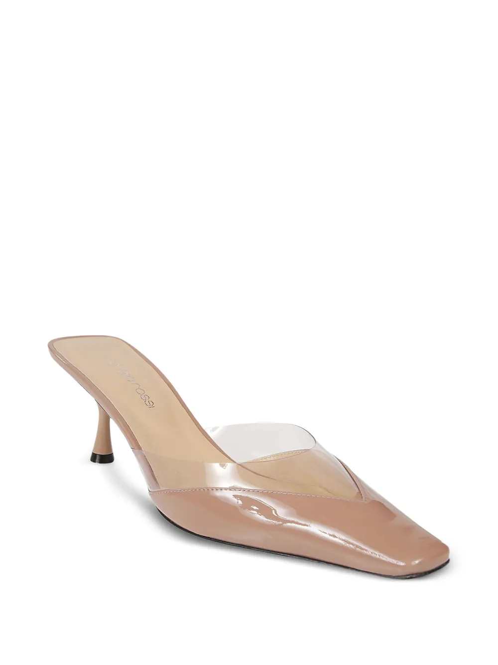 Sergio Rossi leather heeled mules Neutrals