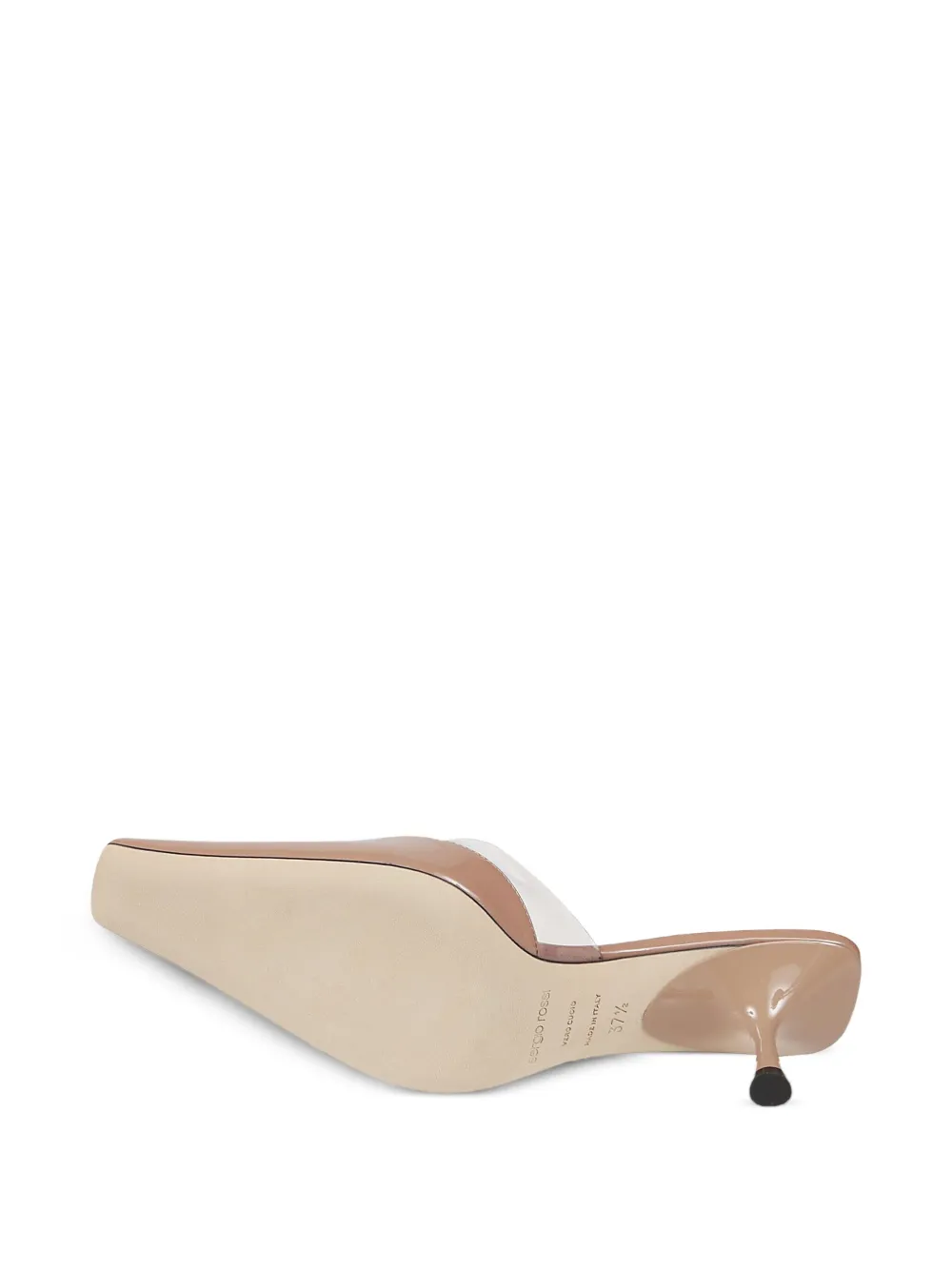 Sergio Rossi leather heeled mules Neutrals