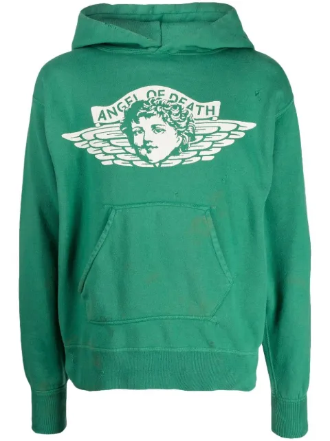 SAINT MXXXXXX Angel of Death cotton hoodie