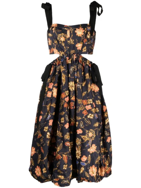 Ulla Johnson vestido con aberturas y estampado floral