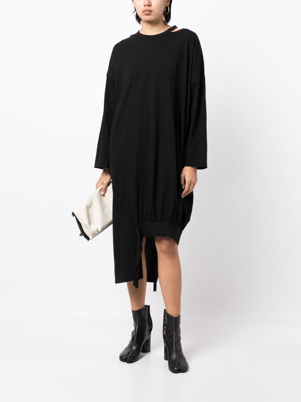 Yohji Yamamoto Asymmetrische jurk - Zwart