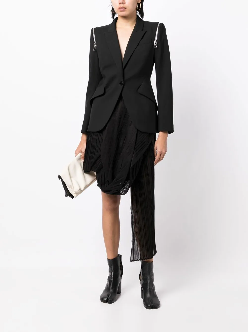 Yohji Yamamoto Gesmockte rok - Zwart