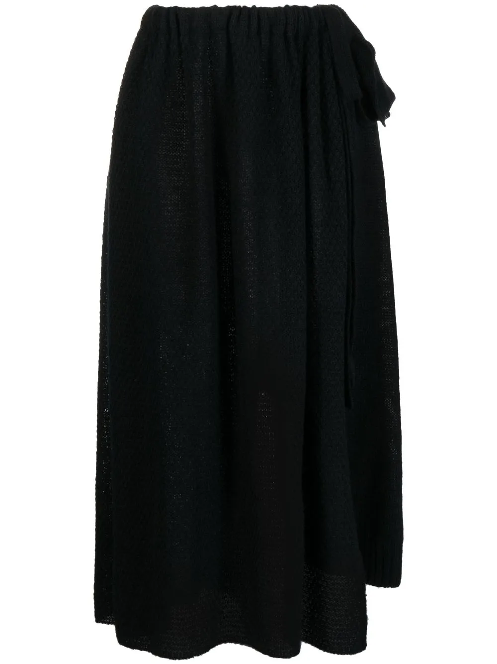 

Yohji Yamamoto knitted tied-waist skirt pants - Black