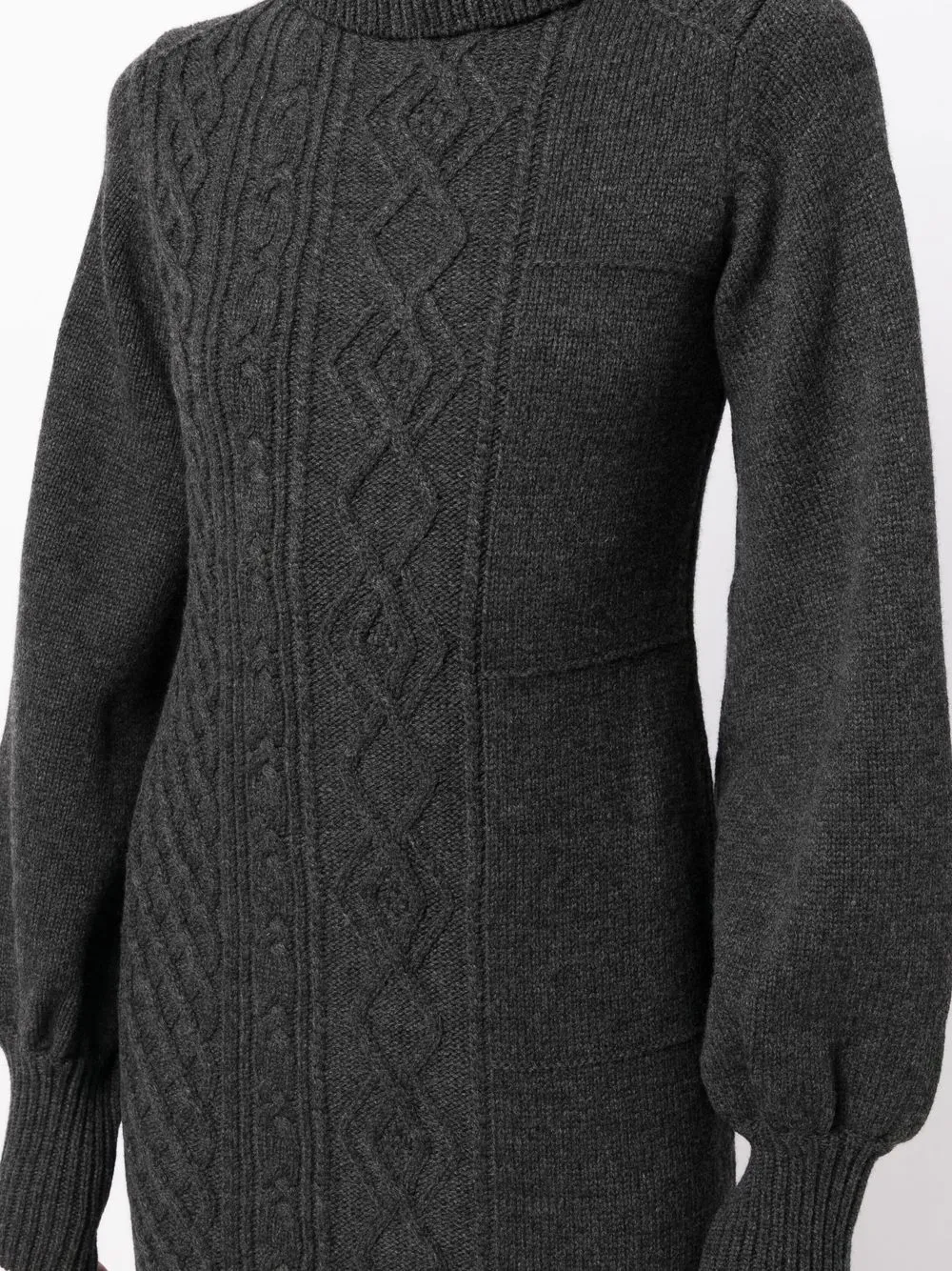 Yohji Yamamoto Puffsleeve cableknit Dress Farfetch