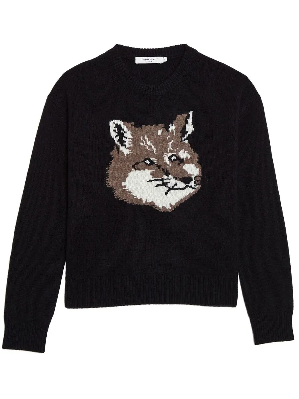 

Maison Kitsuné jacquard fox-motif jumper - Black