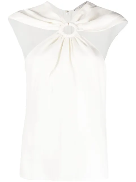 Stella McCartney baraxlad t-shirt med ringdetalj