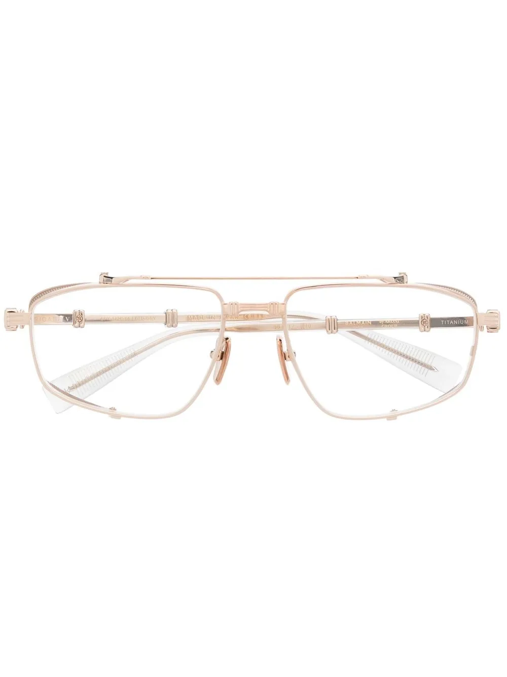 

Balmain Eyewear two-tone pilot-frame glasses - Gold