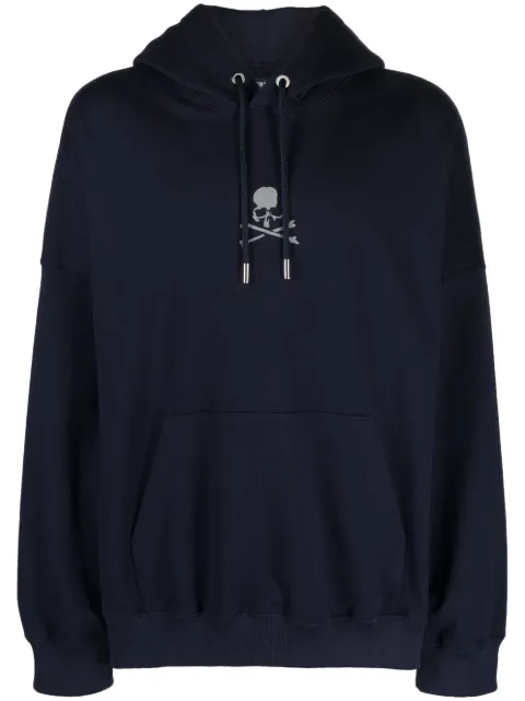 Mastermind Japan skull-print cotton hoodie