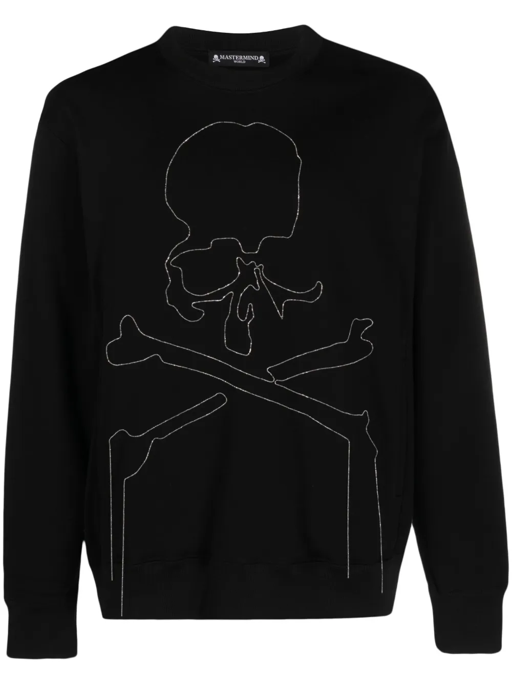 Mastermind Japan chain-embroidered Cotton Sweatshirt - Farfetch