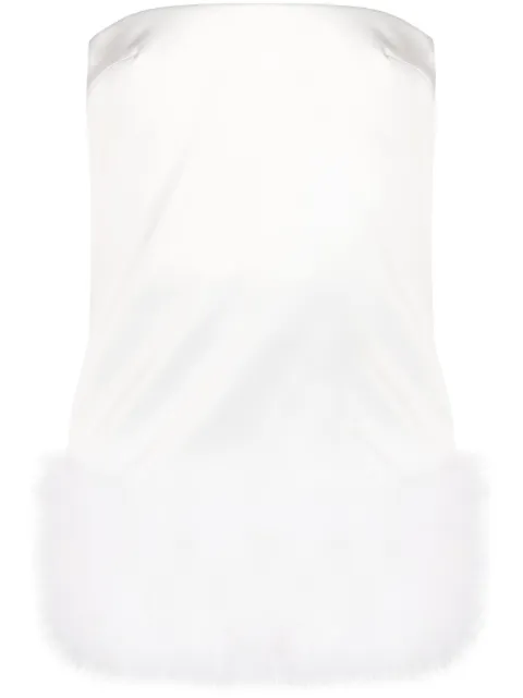 16Arlington Blaise feather-trimmed minidress