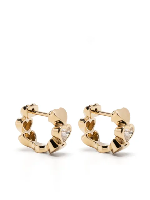 Sydney Evan aretes estilo huggie en oro amarillo de 14kt con diamantes