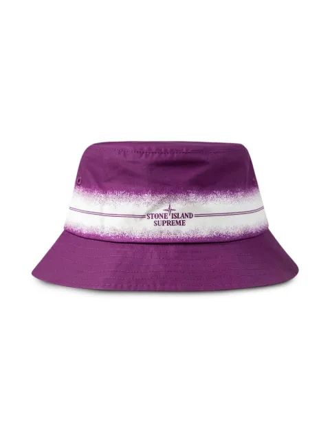 Supreme - x Stone Island logo-print bucket hat