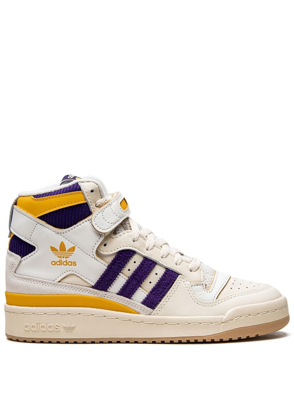 Shop Adidas Originals Forum 84 High "lakers" Sneakers In White