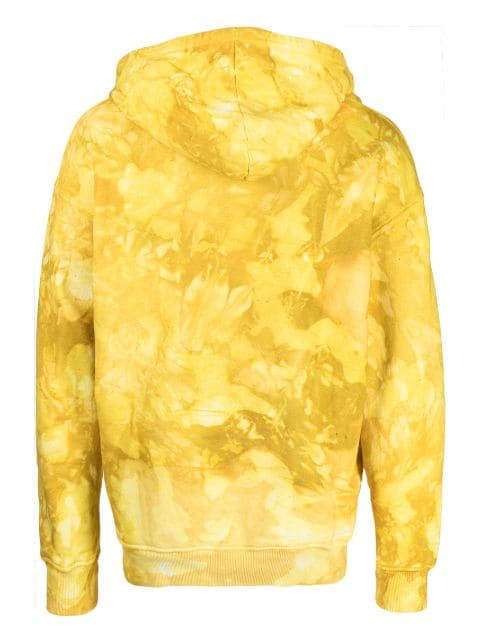 tie dye-print cotton hoodie