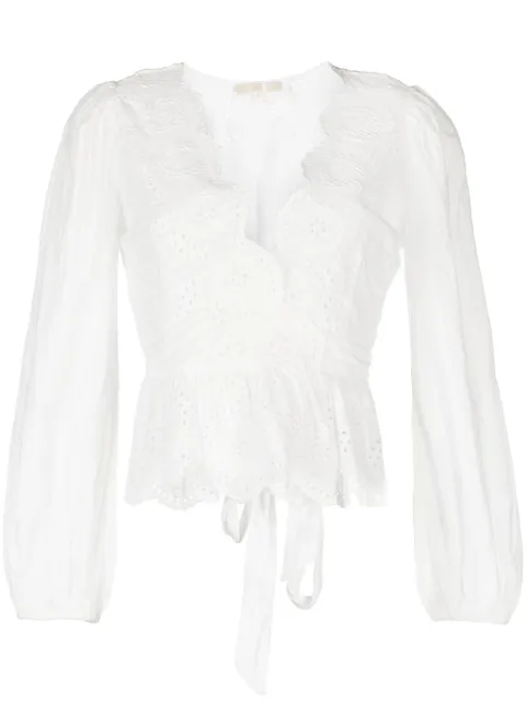 LoveShackFancy broderie anglaise blouse
