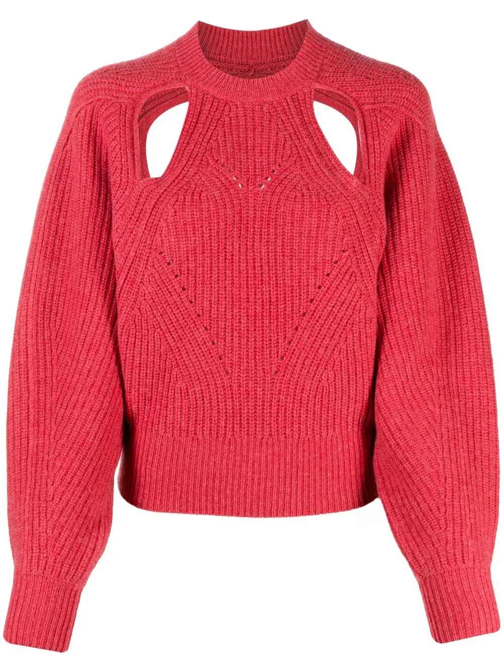 

Isabel Marant ribbed-knit cut out jumper - Red