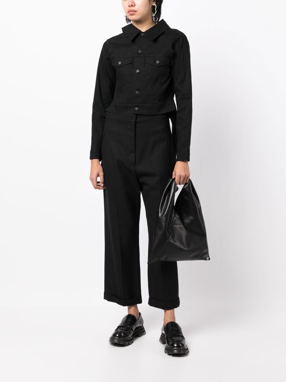 Yohji Yamamoto Denim blouse - Zwart