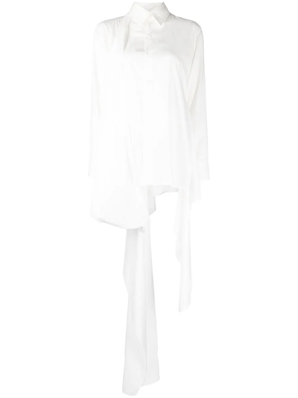 

Yohji Yamamoto Left Waist-Knot blouse - White