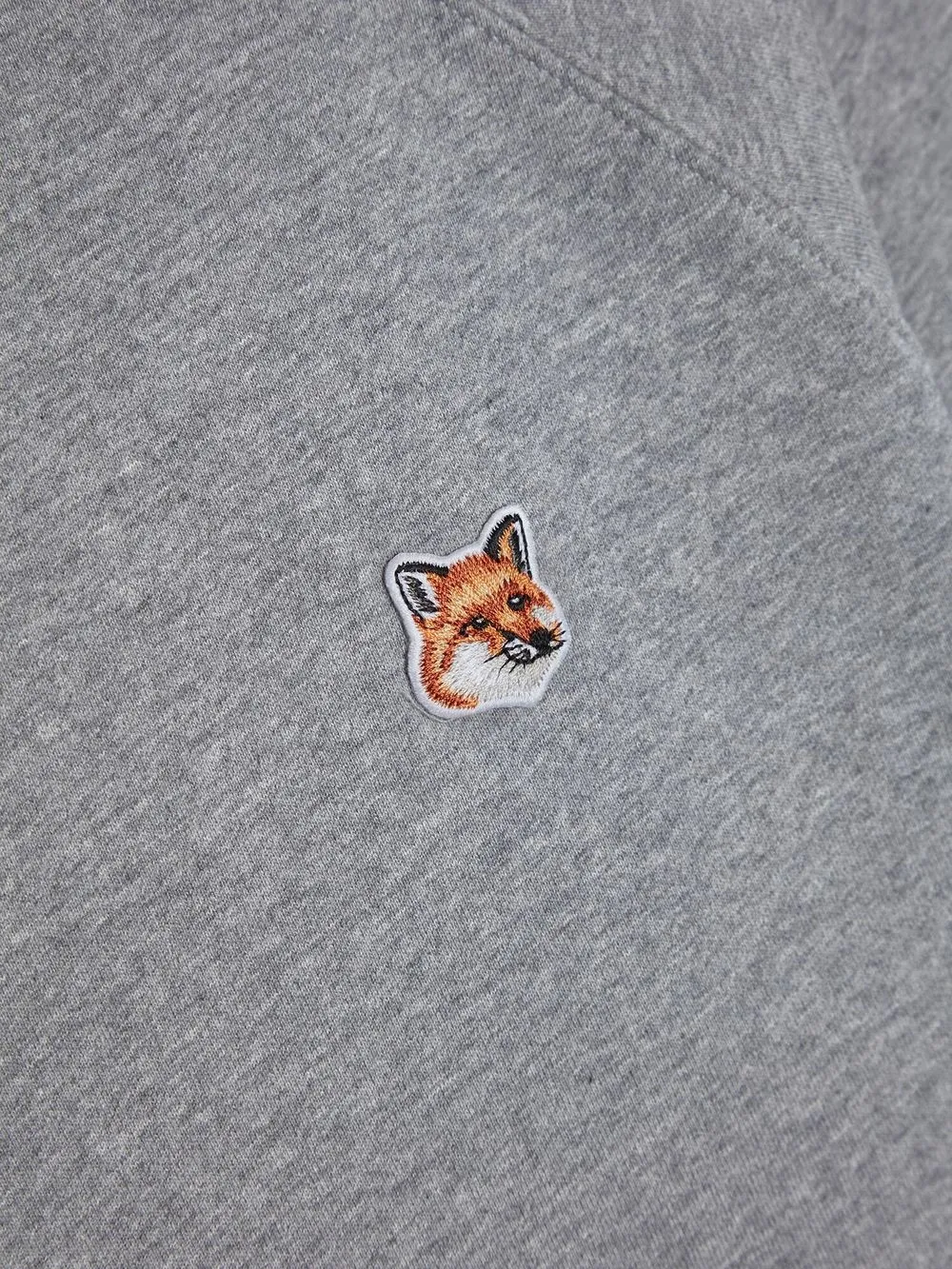 Maison Kitsuné Fox Head Patch Adjusted Sweatshirt In Grey