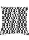 Fornasetti geometric outdoor cushion - Black