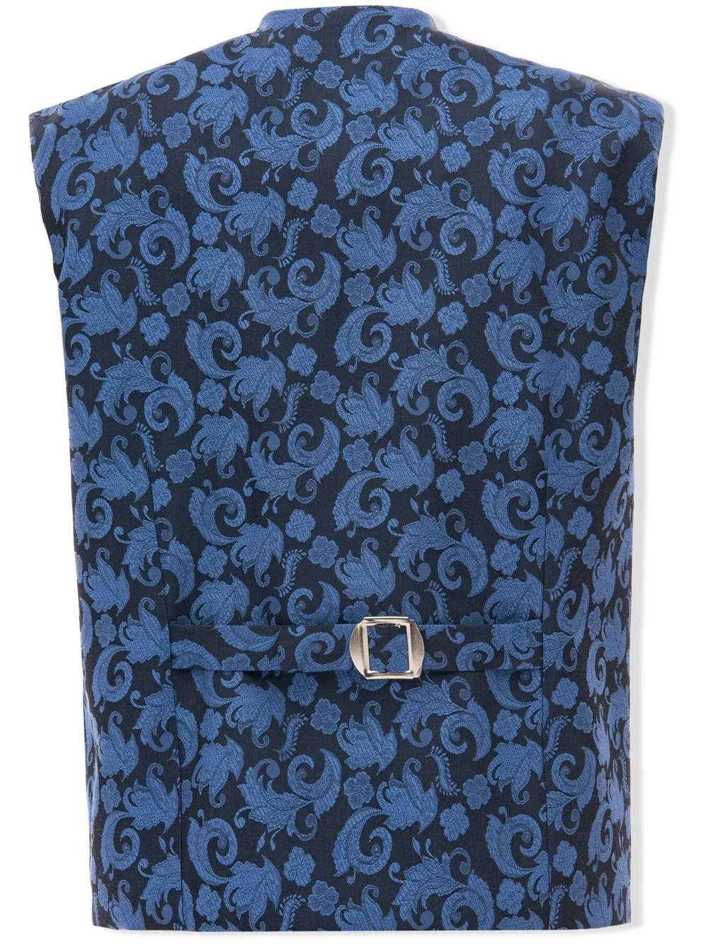 Moustache Baroque-print Waistcoat Set In Blue