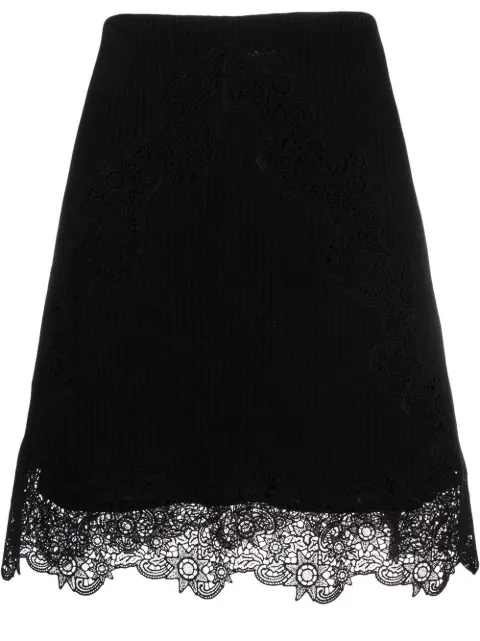 Chloé lace-detail skirt