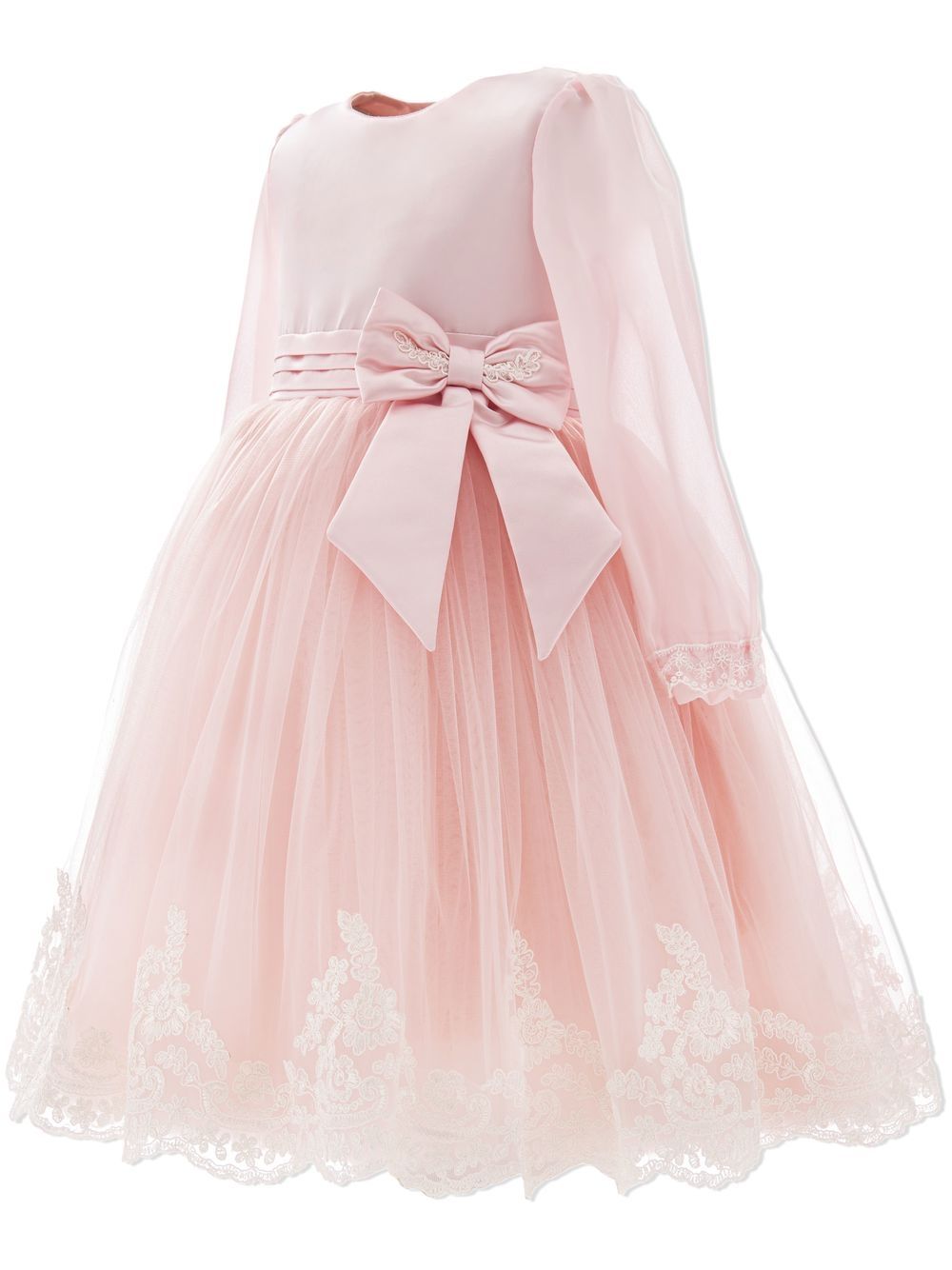 Tulleen Babies' Bow-detailing Tulle Dress In Pink | ModeSens