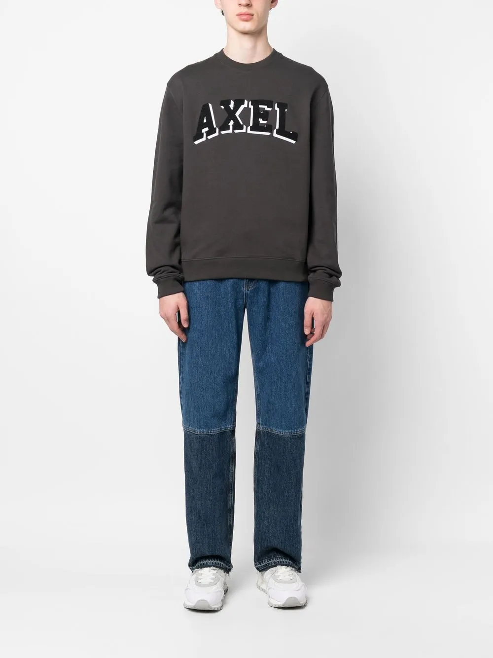 Shop Axel Arigato Axel Arc Logo-appliqué Sweatshirt In Grau