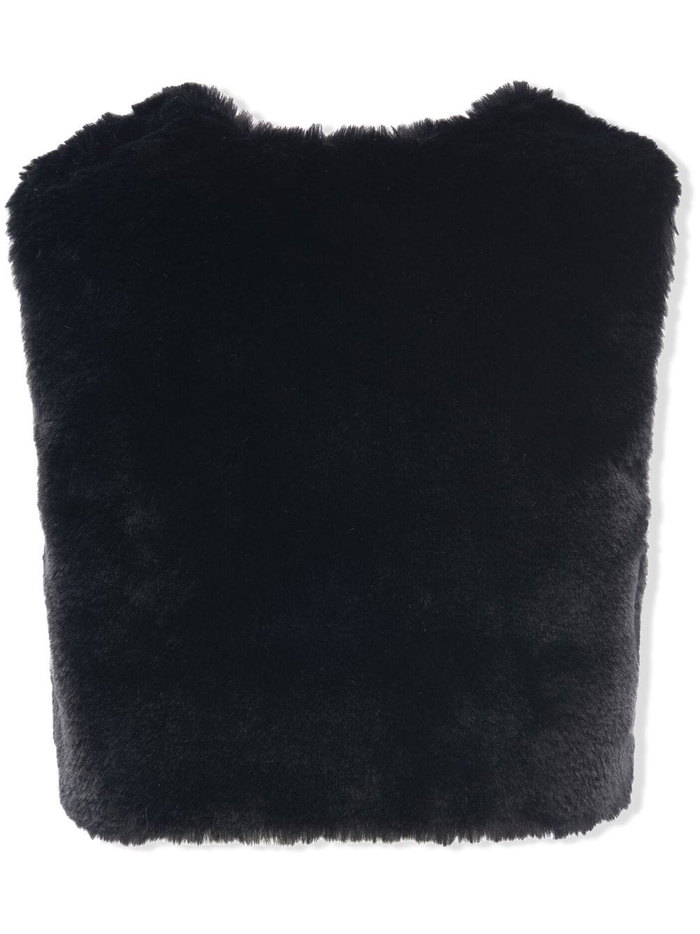 Shop Tulleen Faux Fur Vest In Black