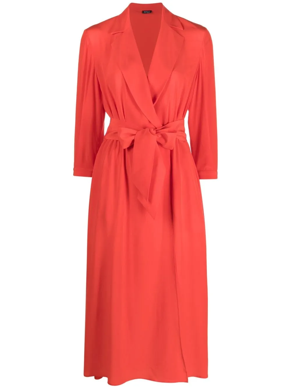 

Kiton tie-front long-sleeved maxi dress - Red