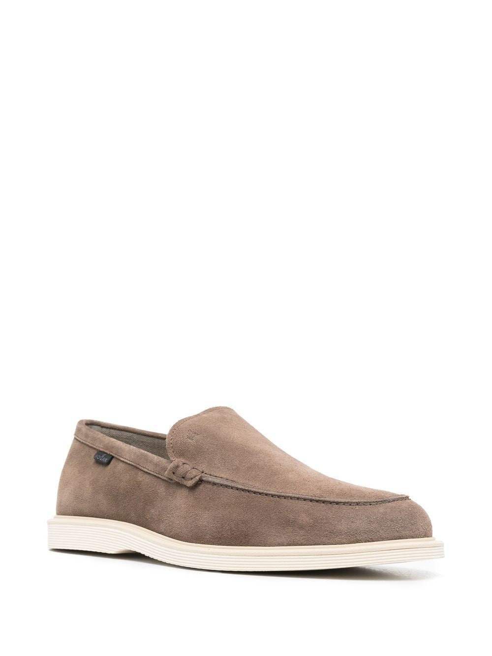Shop Hogan H616 Contrast-sole Loafers In Neutrals