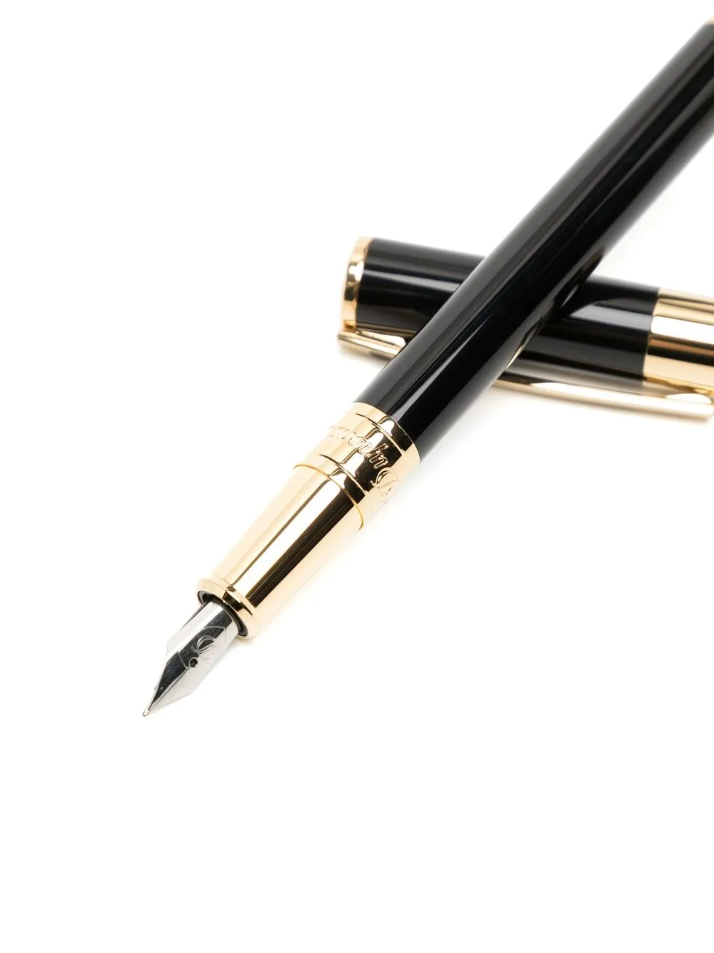 Shop St Dupont D-initial Fountain Pen In Black