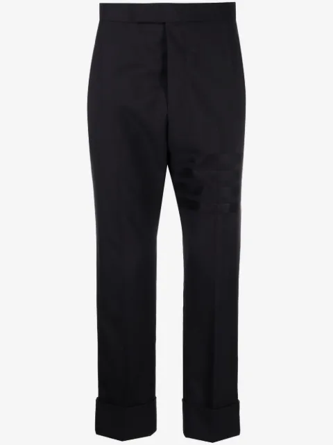 Thom Browne cropped 4-Bar Stripe wool trousers