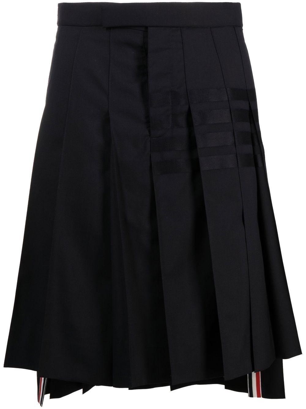 Thom Browne 4-Bar woollen pleated skirt - Blue