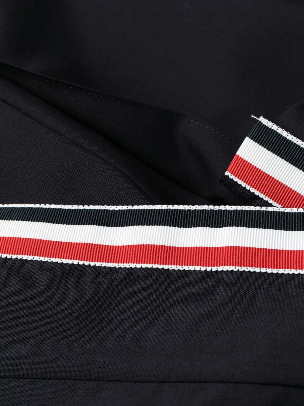 4-Bar woollen pleated skirt