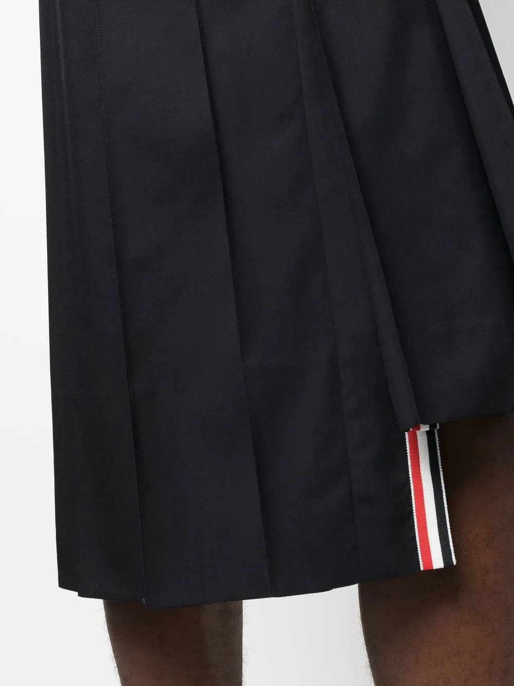 4-Bar woollen pleated skirt